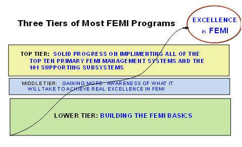  Figure 1. The Three Tiers of Most FEMI Programs.
